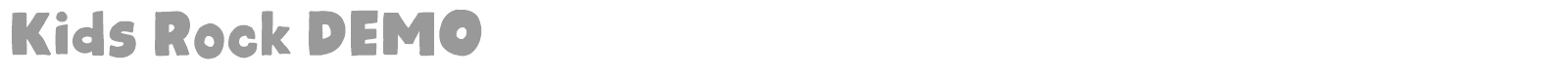 Kids Rock font preview